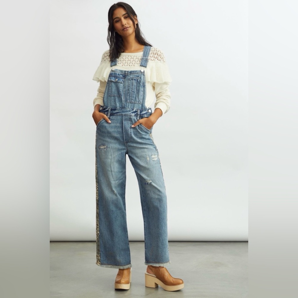Anthropologie Denim Overalls Pilcro Jean Overalls The Lex Distressed Size 29 NWT - Picture 3 of 16